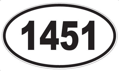 1451 - Oval Sticker