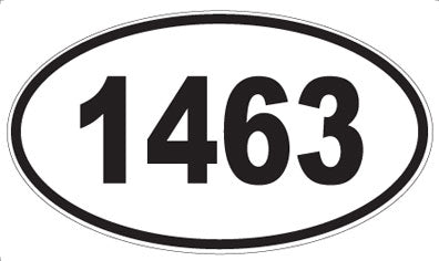 1463 - Oval Sticker