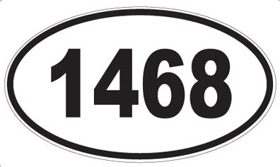 1468 - Oval Sticker