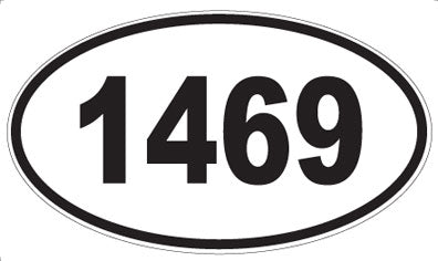 1469 - Oval Sticker