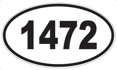 1472 - Oval Sticker