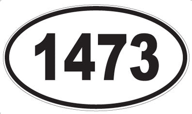 1473 - Oval Sticker