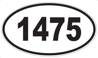 1475 - Oval Sticker
