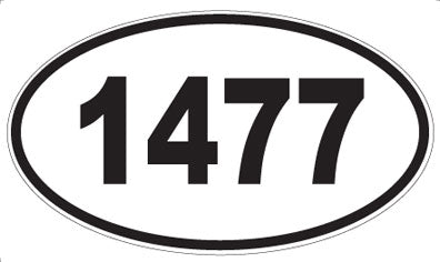 1477 - Oval Sticker