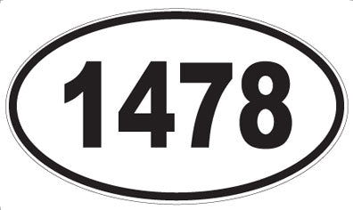 1478 - Oval Sticker