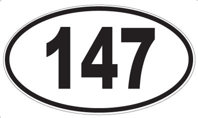 147 - Oval Sticker