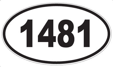 1481 - Oval Sticker