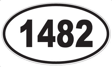 1482 - Oval Sticker