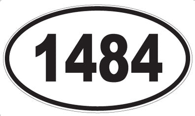 1484 - Oval Sticker