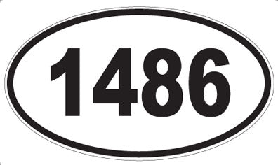 1486 - Oval Sticker