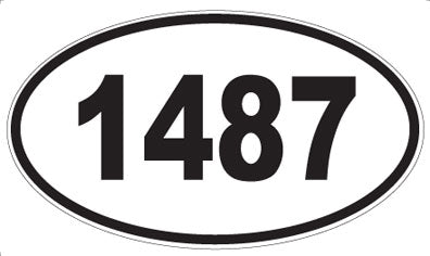 1487 - Oval Sticker