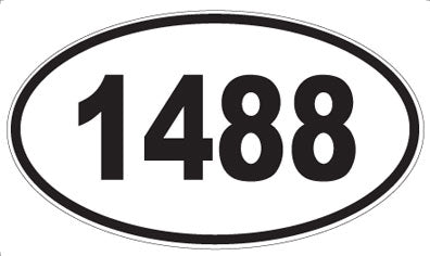 1488 - Oval Sticker