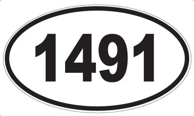 1491 - Oval Sticker