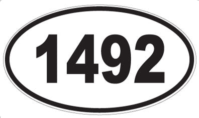 1492 - Oval Sticker