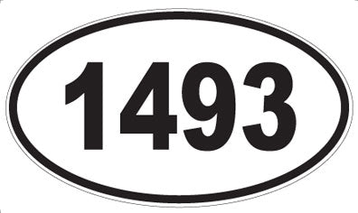 1493 - Oval Sticker