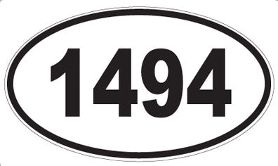 1494 - Oval Sticker