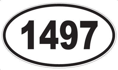 1497 - Oval Sticker