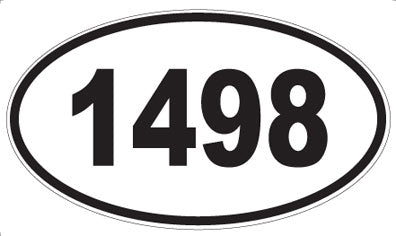 1498 - Oval Sticker