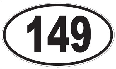 149 - Oval Sticker