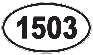 1503 - Oval Sticker