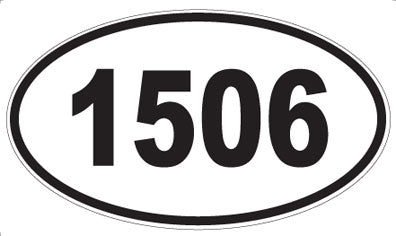 1506 - Oval Sticker