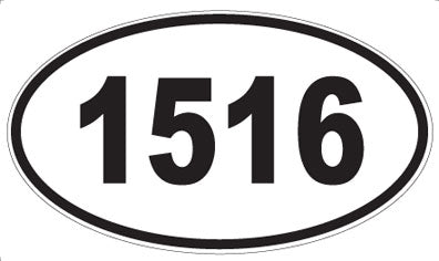 1516 - Oval Sticker