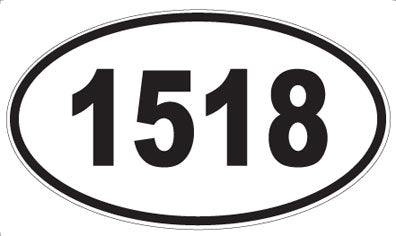 1518 - Oval Sticker