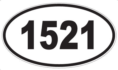 1521 - Oval Sticker