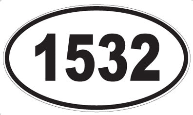 1532 - Oval Sticker