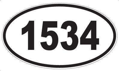 1534 - Oval Sticker