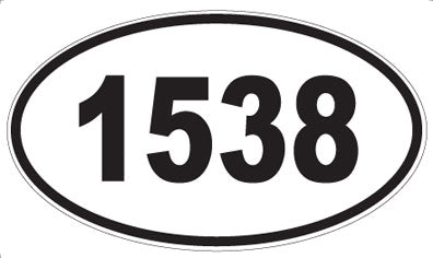 1538 - Oval Sticker