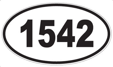 1542 - Oval Sticker