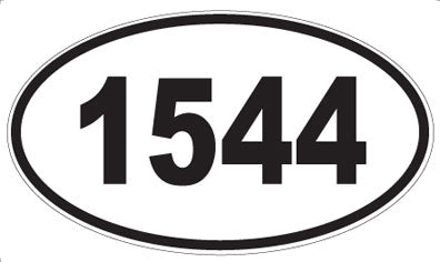 1544 - Oval Sticker