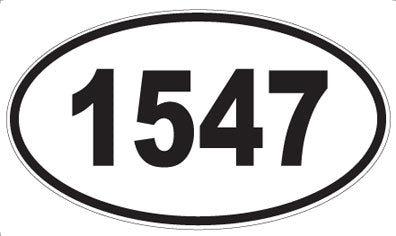 1547 - Oval Sticker