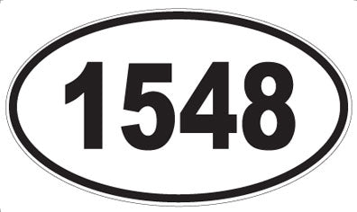1548 - Oval Sticker
