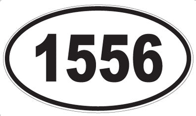 1556 - Oval Sticker