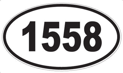 1558 - Oval Sticker