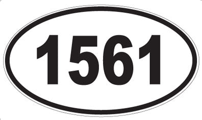 1561 - Oval Sticker