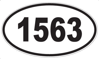1563 - Oval Sticker