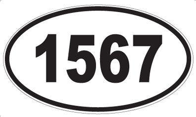 1567 - Oval Sticker
