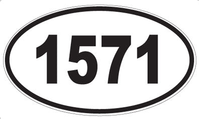 1571 - Oval Sticker