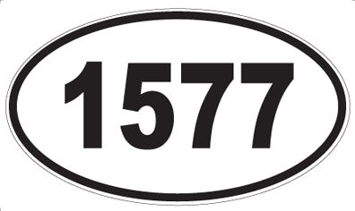 1577 - Oval Sticker