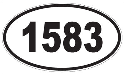 1583 - Oval Sticker