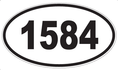 1584 - Oval Sticker