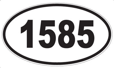 1585 - Oval Sticker