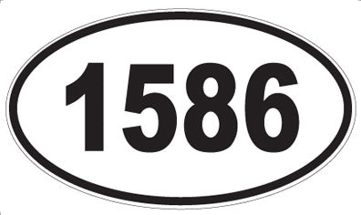 1586 - Oval Sticker