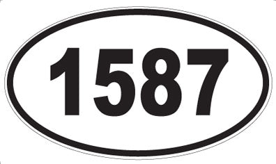 1587 - Oval Sticker