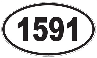 1591 - Oval Sticker