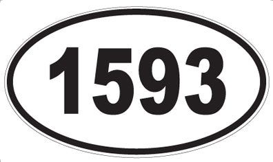 1593 - Oval Sticker