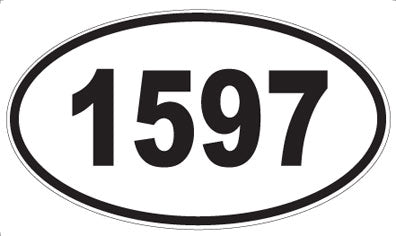1597 - Oval Sticker